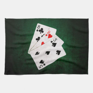Blackjack 21 punten - acht, acht, vijf theedoek