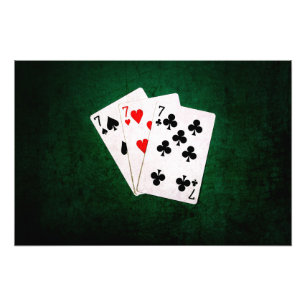 Blackjack 21 - Zeven, Zeven, Zeven Foto Afdruk