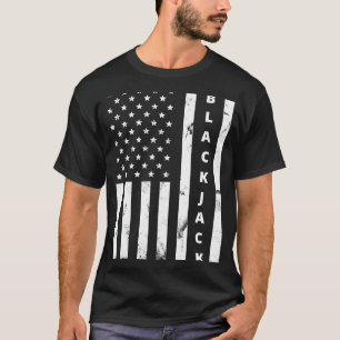 Blackjack Amerikaanse vlag: Casino Blackjac T-shirt