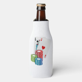 Blackjack met Poker Chips Flesjeskoeler