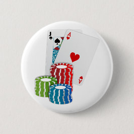 Blackjack met Poker Chips Ronde Button 5,7 Cm