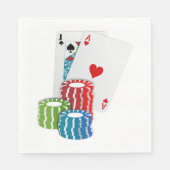 Blackjack met Poker Chips Servet (Voorkant)