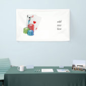 Blackjack met Poker Chips Spandoek (Beurs)