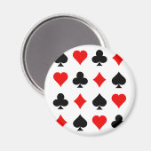 Blackjack / Poker Kaart Suits: Vectorkunst: Magneet (Voorkant / Achterkant)
