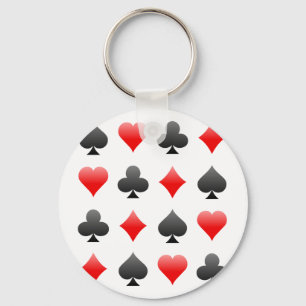 Blackjack / Poker Kaart Suits: Vectorkunst: Sleutelhanger