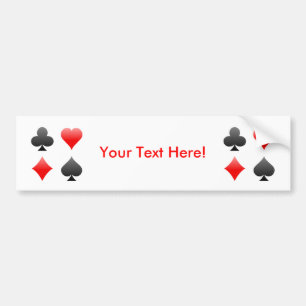 Blackjack/pokerkaarteenheden: Vectorkunst: Bumpersticker