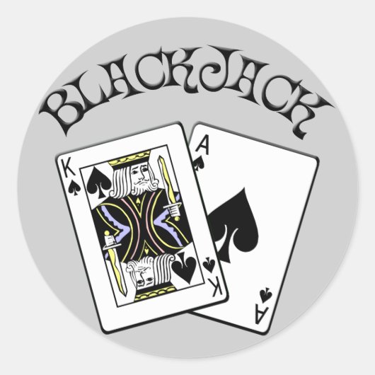 BLACKJACK RONDE STICKER (Voorkant)