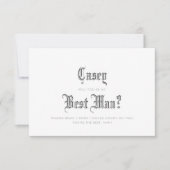 Blackletter Best Man Invitation (Devant)