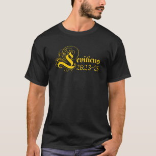 Blackletter Bijbelcitaat Typografie Geel T-shirt