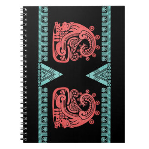 Blacklight Aztec Warrior Hieroglyph Notitieboek