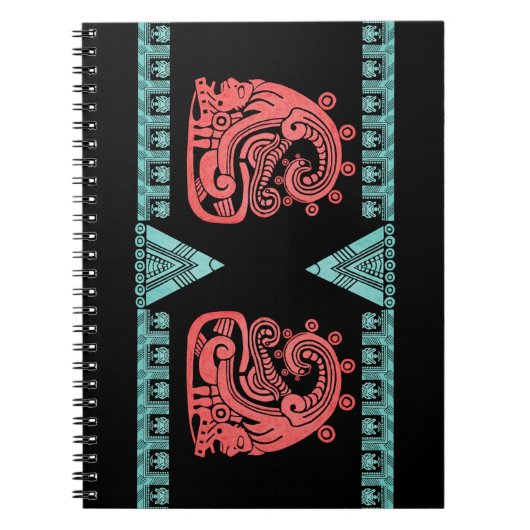 Blacklight Aztec Warrior Hieroglyph Notitieboek (Voorkant)