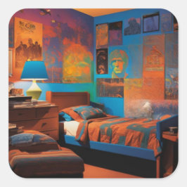 Blacklight-dagen Vierkante Sticker