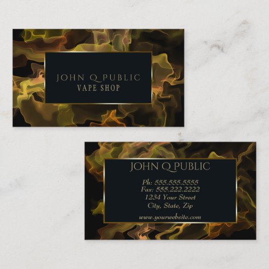 Blacklight Goudstoom voor Vapewinkels Visitekaartje (Voorkant / Achterkant)