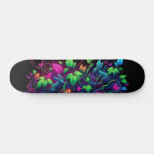 Blacklight Graffiti Pattern Skateboard (Horizontaal)