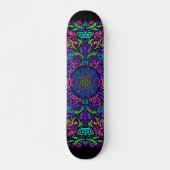 Blacklight Graffiti Pattern Skateboard (Voorkant)