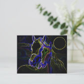 Blacklight Horses Briefkaart (Staand voorkant)