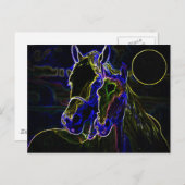 Blacklight Horses Briefkaart (Voorkant / Achterkant)