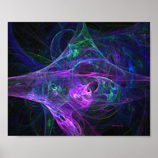Blacklight Nightmare: Fractal Print (Voorkant)