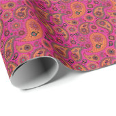 Blacklight Paisley Cadeaupapier (Rol Hoek)