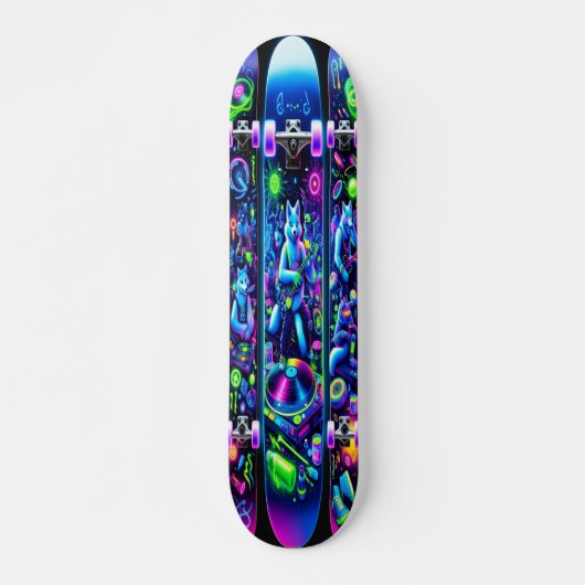 Blacklight Party Groove Skateboard (Voorkant)