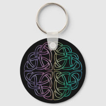 Blacklight Rainbow Celtic Knot Sleutelhanger