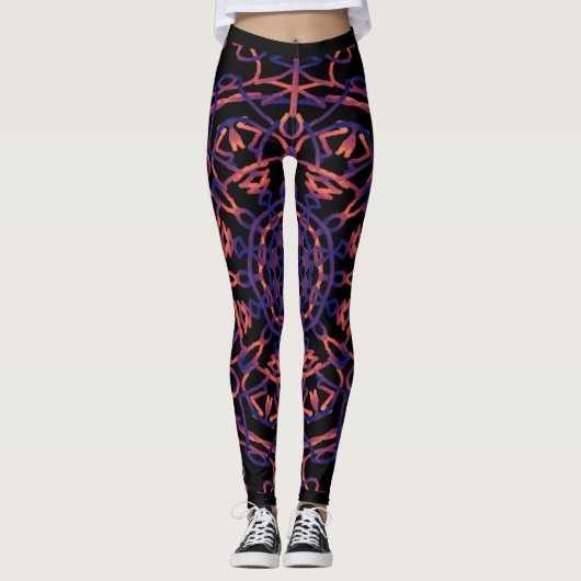 Blacklight-ventilator Mandala Yoga-Leggings Leggings (Voorkant)