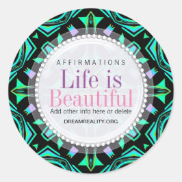 Blacklite Aztec Magic Custom Round Sticker