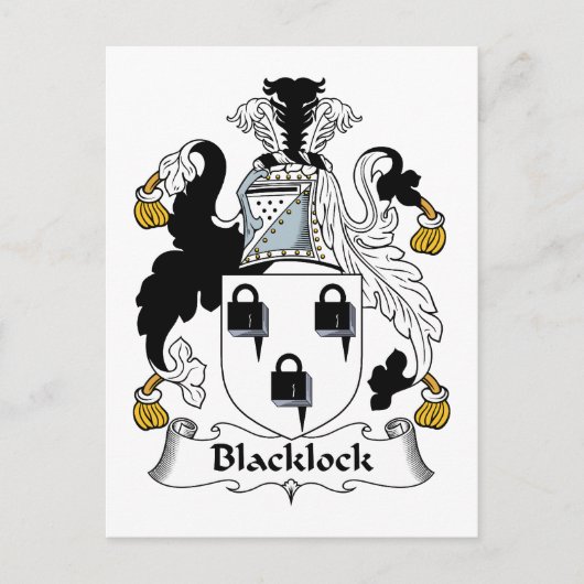 Blacklock Family Crest Briefkaart (Voorkant)