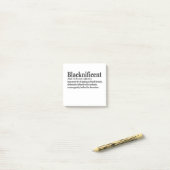 Blacknificant Definition Pro Black History Maand Post-it® Notes (Op bureau)