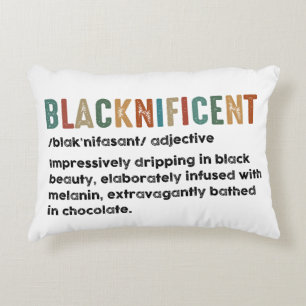 Blacknificent Grappige Definitie Black History Mon Accent Kussen