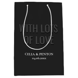 Blackout Minimalist Modern Wedding Medium Cadeauzakje