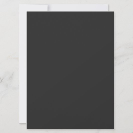 Blackout Minimalist Modern Wedding Menu (Dos)