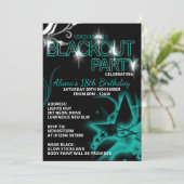 Blackout UlUV Anniversaire de fête Invitations (Debout devant)