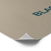 Blackpoll Warbler-migratiekaart – minimalistisch Poster (Hoek)