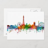 Blackpool England Skyline Briefkaart (Voorkant / Achterkant)