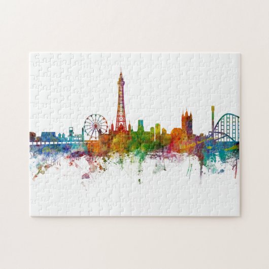 Blackpool England Skyline Legpuzzel (Horizontaal)