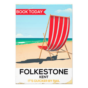 Blackpool "kus me quick" pet trein poster