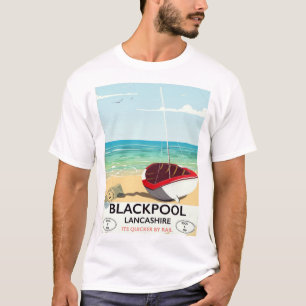 Blackpool, lancashire, poster per spoor t-shirt