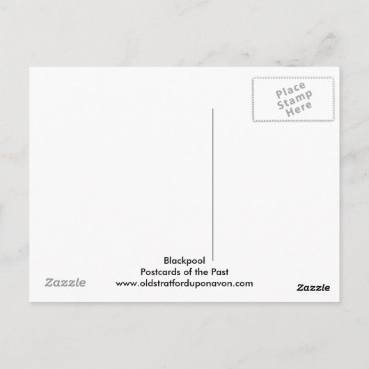 Blackpool, oud Briefkaart (Achterkant)