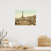 Blackpool Promenade, Lancashire, Engeland Poster (Keuken)