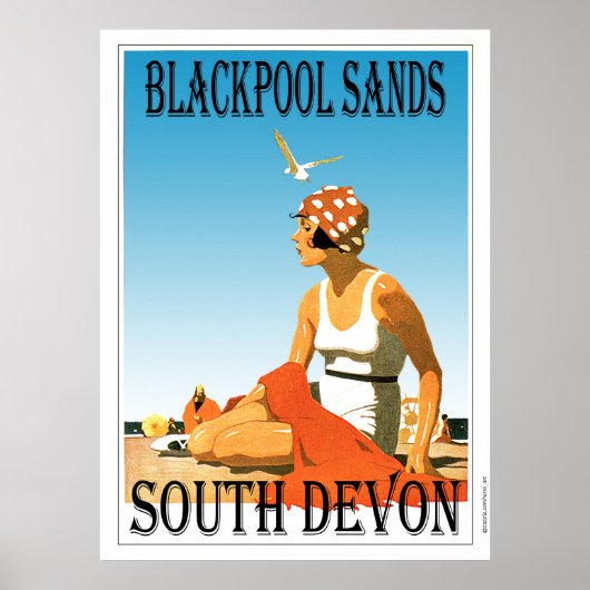 Blackpool Sands, Zuid-Devon Poster (Voorkant)
