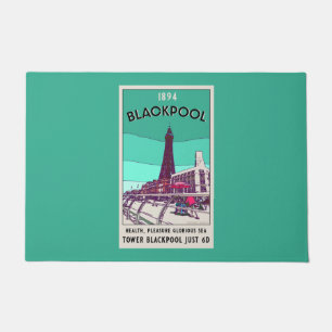 Blackpool Seaside Resort England Art Deurmat
