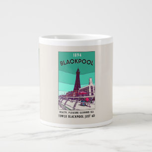 Blackpool Seaside Resort England Art Extra Grote Beker