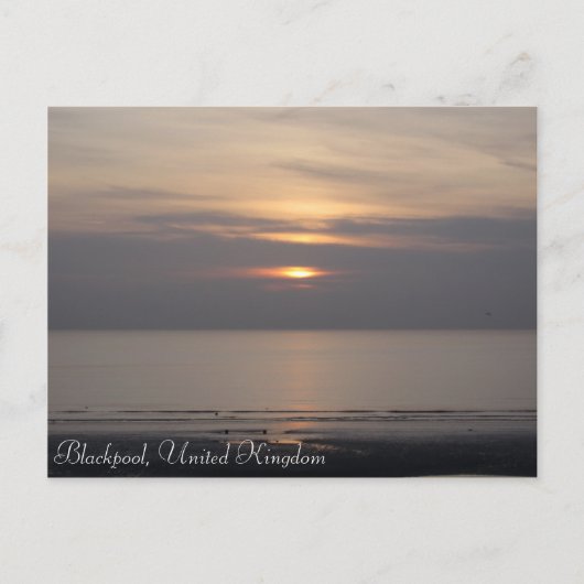 Blackpool Sunset Briefkaart (Voorkant)