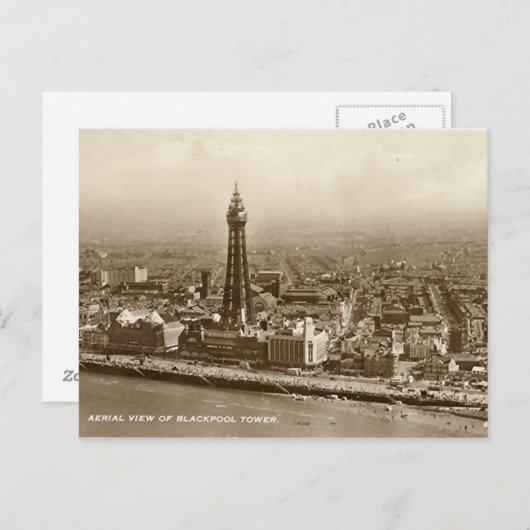 Blackpool Tower - Ancienne carte postale (Devant / Derrière)