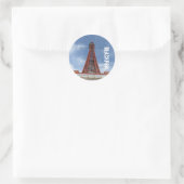 Blackpool Tower en Day Sky Ronde Sticker (Tas)