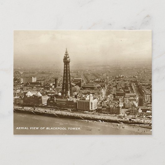 Blackpool Tower - oud Briefkaart (Voorkant)
