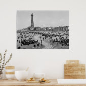 Blackpool Tower & promenade, Engeland c 1905 Poster (Keuken)