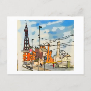 Blackpool Tower Seaside Briefkaart