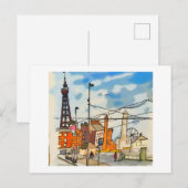 Blackpool Tower Seaside Briefkaart (Voorkant / Achterkant)